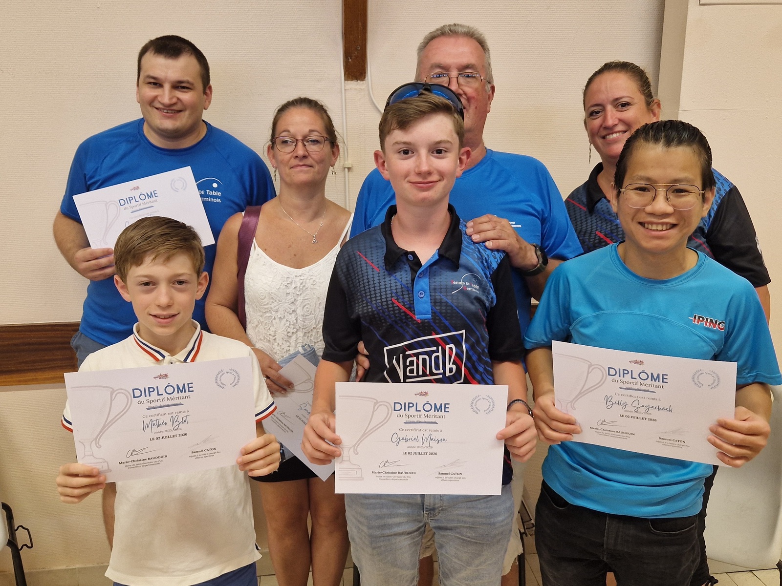 🏓 Le Tennis de Table Germinois à l’honneur ! 🏆